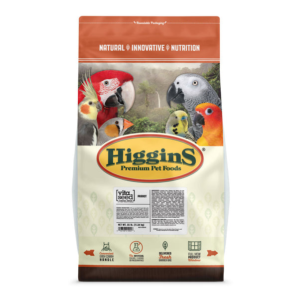 Higgins Vita Seed Natural Blend Parrot 25 lb Premium Seed Mix