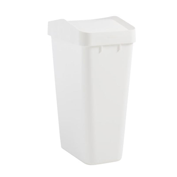 Bote de basura de resina blanco Rubbermaid, 12.2 gal (paquete de 6)