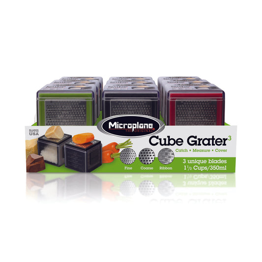 Micropane 13.3 in. W x 14.2 in. L Assorted Colors Plastic/Stainless Steel Cube Grater (Pack of 9)