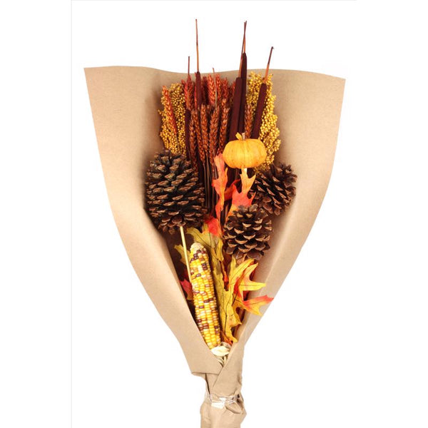 Ramo grande de pino otoñal de 30 pulgadas de Second Nature para decoración de otoño (paquete de 10)