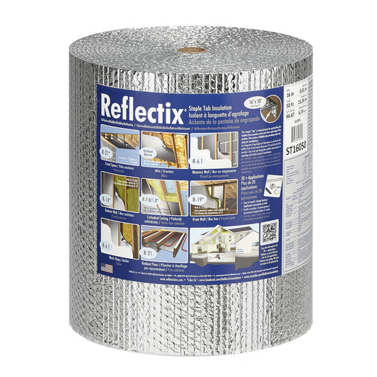 Reflectix Reflective Radiant Barrier Foil Insulation Roll 67 sq. ft. Coverage, 16 W in. x 50 L ft.
