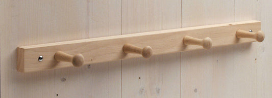 iDesign 21-1/2 in. L Brown Wood Jumbo 4-Peg Rack 1 pk