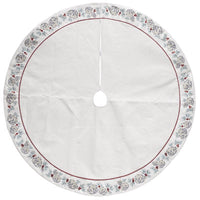 Dyno Ivory/Red Faux Pine Cone Tree Skirt (Pack of 4)
