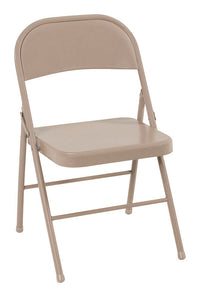Cosco Antique Sand Metal Folding Chair 1 pk (Pack of 4) - Open Box