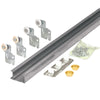 Prime-Line Galvanized Silver Steel By-Pass Door Hardware Set 1 pk