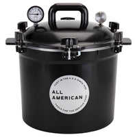 All American 1930 Cast Aluminum Canner 12.25 in. 21.5 qt Black