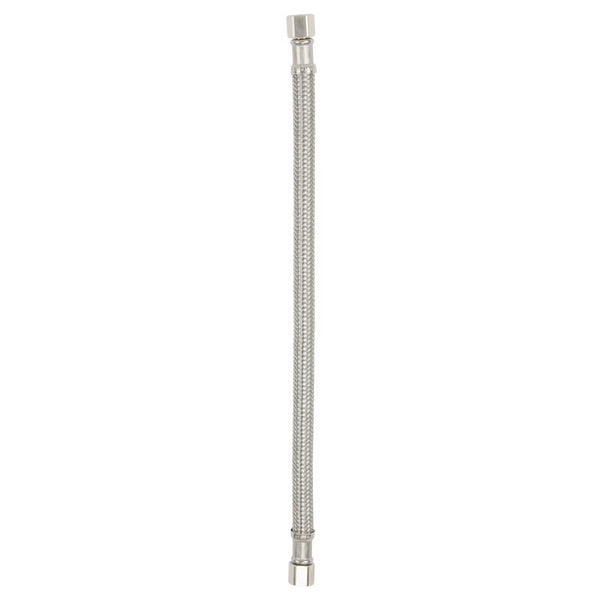 Línea de suministro de acero inoxidable para máquina de hielo Plumb Pak, compresión de 1/4 in. cada extremo X compresión D de 1/4 in., 12 in. L