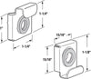 Prime-Line Chrome Silver Small Adjustable Mirror Clip Set 20 lb 2 pk