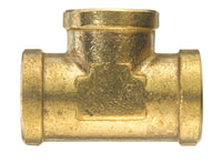 JMF 3/8 in. FPT x 3/8 in. Dia. FPT Yellow Brass Tee (Pack of 2)