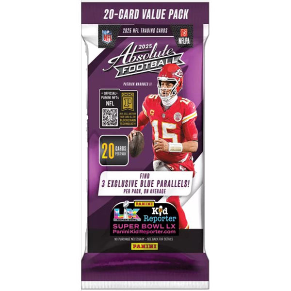 Tarjetas coleccionables de fútbol americano Panini 2025 Absolute, paquete grande - Oferta de la semana
