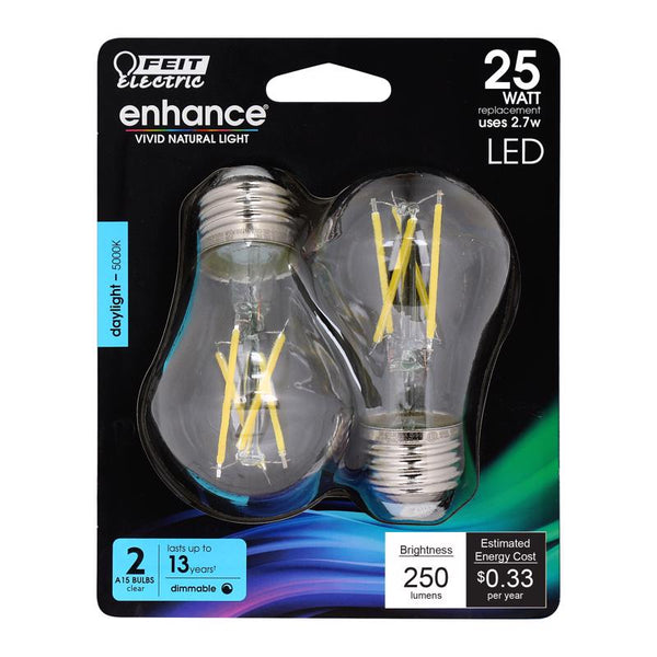 LED FLT DM A15 DL25W 2PK
