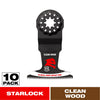 Diablo Starlock 2-1/2 in. W Bi-Metal Curved Contact Edge Oscillating Blade Clean Wood 10 pk