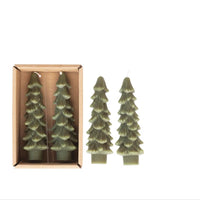 Creative Co-Op Flaire Evergreen Tree Taper Candle 5 in. (Pack of 12)