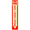 Hillman English White Fire Extinguisher Decal 18 in. H X 4 in. W (Pack of 10)