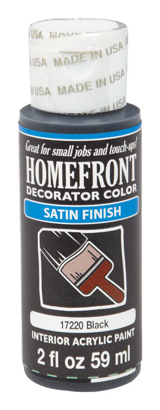 Homefront Satin Black Hobby Paint 2 oz. (Pack of 3)