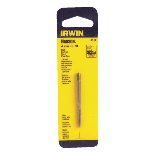 Irwin Hanson High Carbon Steel Metric Plug Tap 4-0.70 mm 1 pc