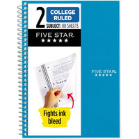 Five Star Mead 6 in. W X 10 in. L College Ruled Wire Bound Assorted Notebook (Pack of 12)