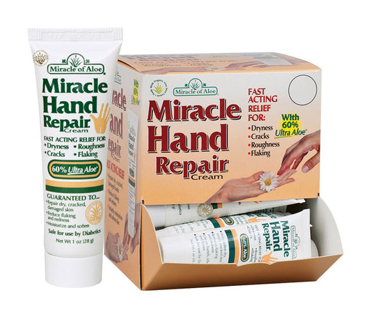 Miracle of Aloe Herbal Scent Hand Repair Cream 1 oz 1 pk (Pack of 12)