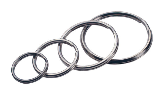 Hillman Tempered Steel Assorted Split Rings/Cable Rings Key Ring