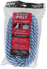 SecureLine Lehigh 3/8 in. D X 50 ft. L Blue/White Solid Braided Polypropylene Derby Rope