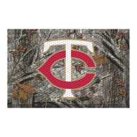 MLB - Minnesota Twins Camo Camo Rubber Scraper Door Mat