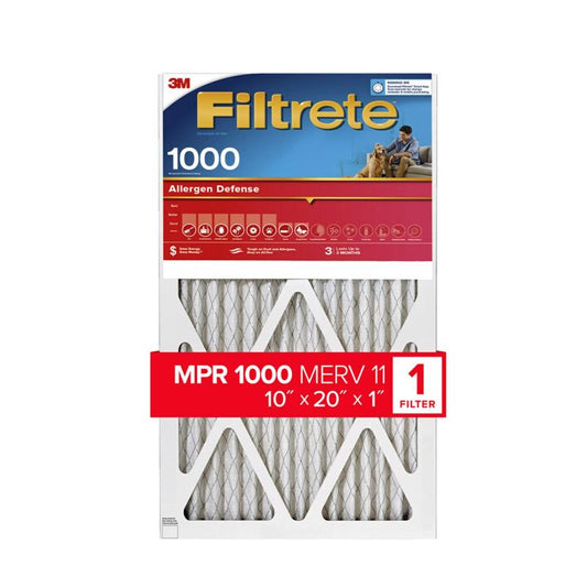 3M Filtrete 10 in. W x 20 in. H x 1 in. D 11 MERV Pleated Air Filter (Pack of 4)