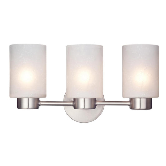 Westinghouse Sylvestre 3-Light Brushed Nickel Gray Cylindrical Wall Sconce