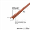 M-D Building Products METAL DECOR 0.3 in. H X 1.38 in. W X 36 in. L Cherry Aluminum Carpet Trim - Deal of The Week