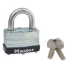 Master Lock 1-1/16 in. H x 1 in. W x 1-3/4 in. L Laminated Steel Warded Locking Padlock 1 pk (Pack of 4)