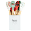 Krumbs Kitchen Assorted Silicone/Wood Mixing Spoon (Pack of 24)