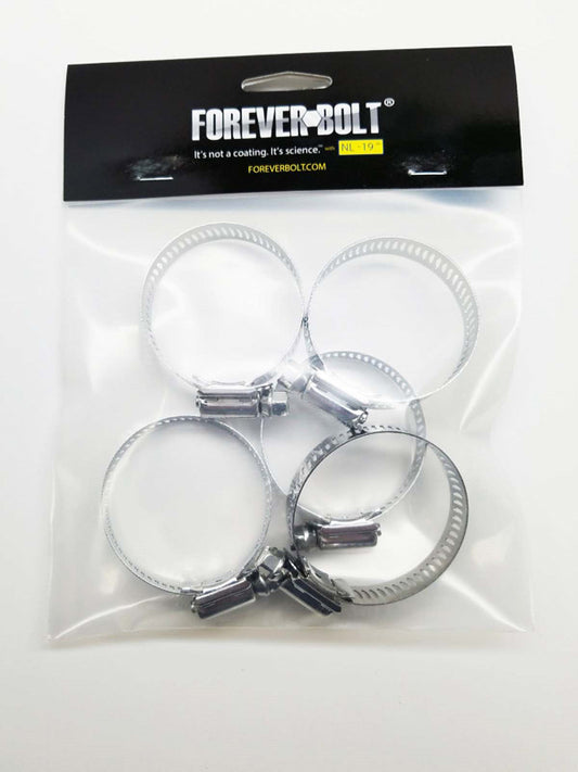 FOREVERBOLT 1-1/16 in to 2 in. SAE 24 Silver Hose Clamp Stainless Steel Band