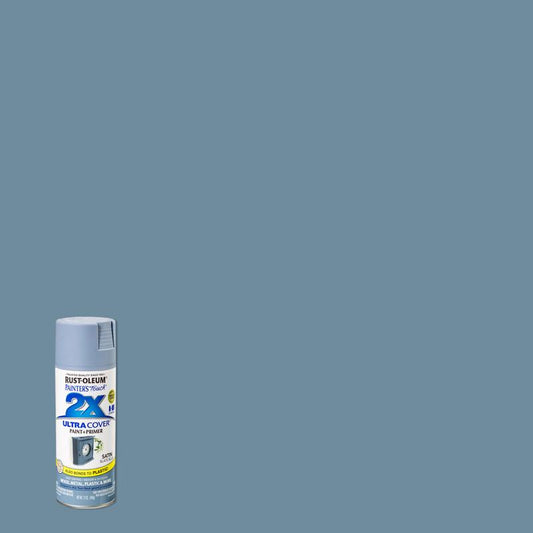 Rust-Oleum Painters Touch Ultra Cover Satin Slate Blue Spray Paint 12 oz. (Pack of 6)