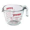 Pyrex 1 cups Glass Clear Measuring Cup (Pack of 6)