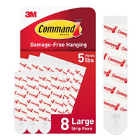 3M Command Large Foam Adhesive Strips 4 in. L 6 pk (Pack of 6) - Open Box