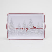 Gerson White Merry Cardinal Tray (Pack of 6)