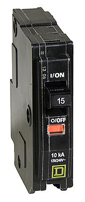 Square D QO 15 amps Plug In Single Pole Miniature Circuit Breaker