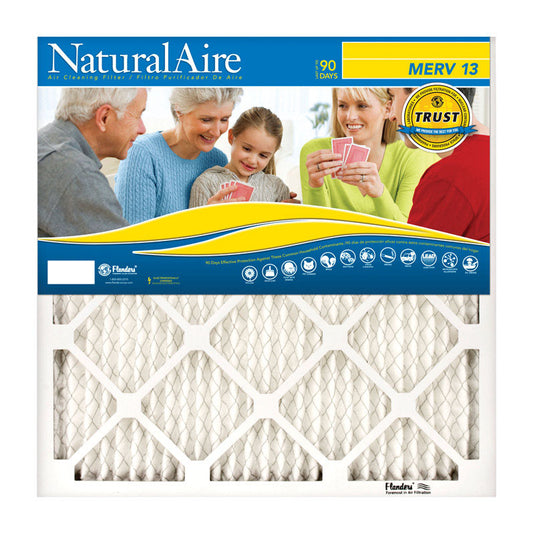 AAF Flanders NaturalAire 14 in. W x 25 in. H x 1 in. D Polyester Pleated Air Filter (Pack of 12)