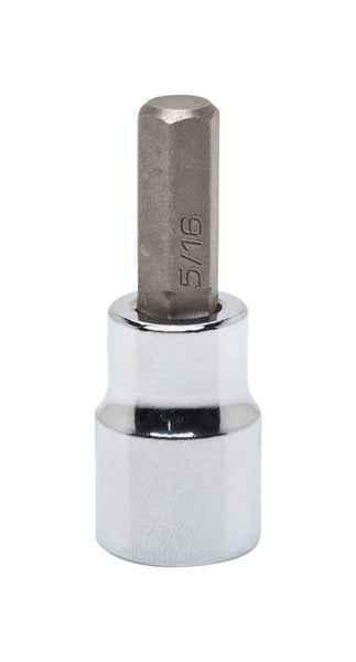 Dado con punta hexagonal estándar SAE de 6 puntas, con impulsor de 1/8 pulg. x 3/8 pulg., en forma de media luna, 1 pieza
