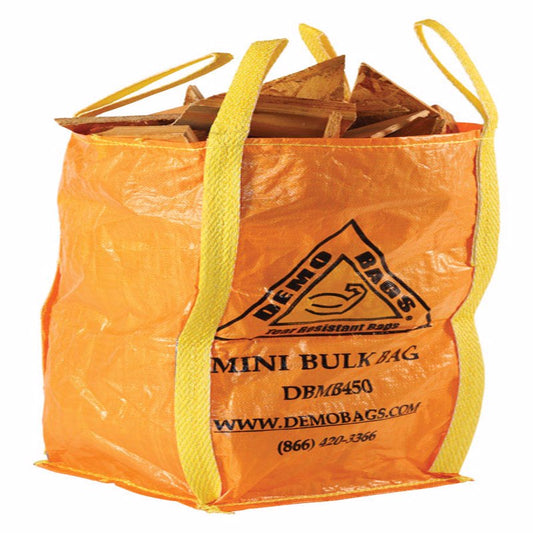 Demo Bags Orange Polyethylene Resin Tear Resistant Trash Bag 8 mil. Thick 30 gal. Capacity