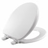 Mayfair Slow Close Round White Enameled Wood Toilet Seat