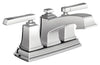 Moen Boardwalk Chrome Two-Handle Bathroom Sink Faucet 4 in.