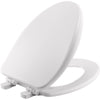Mayfair Slow Close Elongated White Enameled Wood Toilet Seat