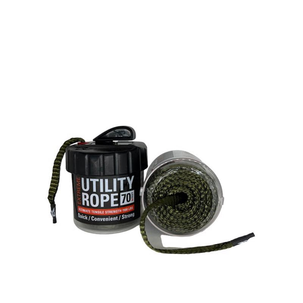 Cuerda de poliéster trenzado Rapid Rope de 3/8 pulg. de D x 70 pies lineales de largo, verde oliva