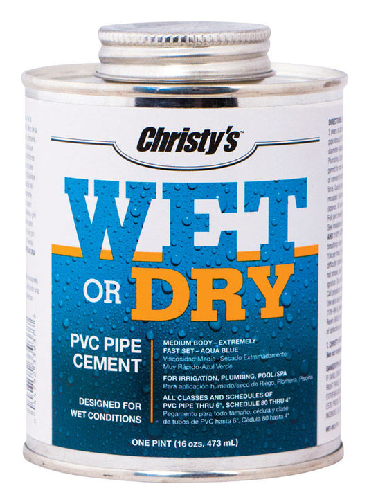 Christy's Wet or Dry Blue Cement For PVC 16 oz
