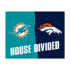 NFL House Divided - Dolphins / Broncos House Divided Rug