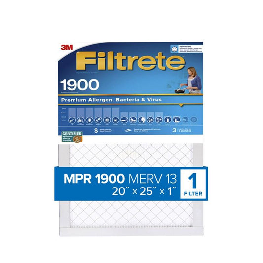 3M Filtrete 20 in. W x 25 in. H x 1 in. D Pleated Allergen Air Filter (Pack of 4)