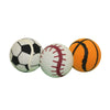 Multipet Ruff Enuff Assorted Plush Sports Tennis Balls Dog Toy Small