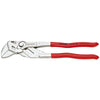 Knipex 10 in. Chrome Vanadium Steel Smooth Jaw Pliers Wrench Red 1 pk