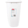Rubbermaid 3.5 gal. White Open Top Wastebasket (Pack of 6)