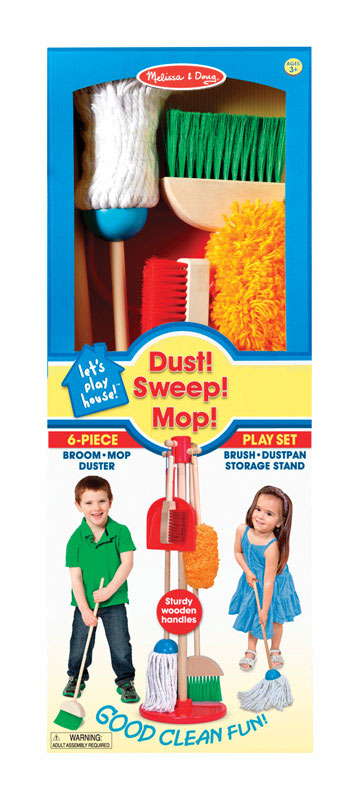Melissa & Doug Let's Play House Mop Wood Assorted 6 pc